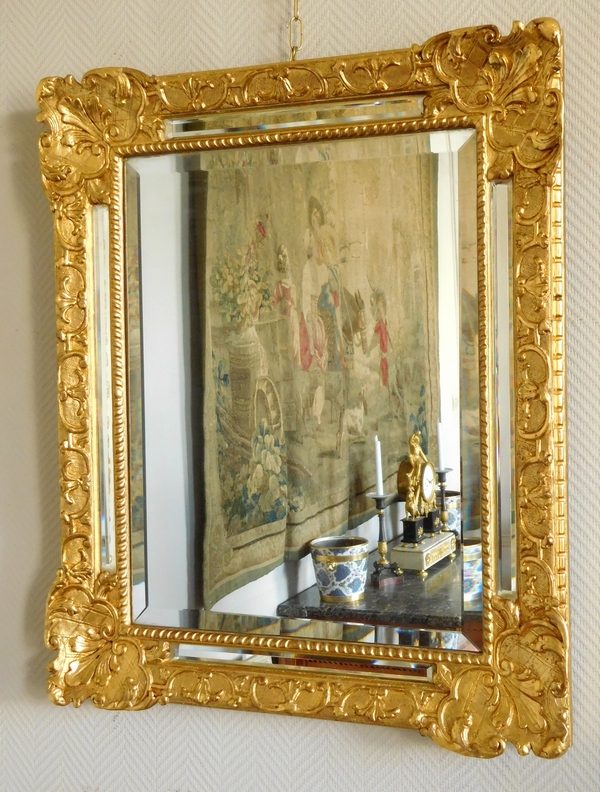 Louis XIV / Regency gilt wood mirror, early 18th century