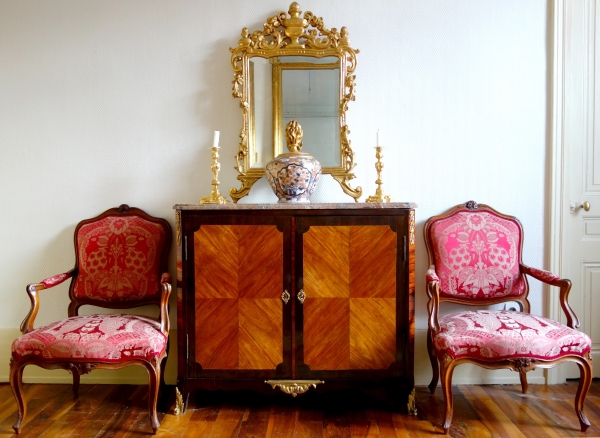 Louis XV gilt wood mirror, South of France, 18th century circa 1770 - 96cm x 60cm