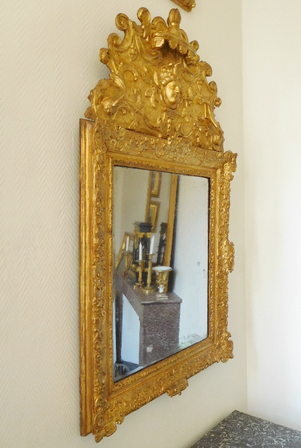 18th century - French Regency mercury mirror, gilt wood frame