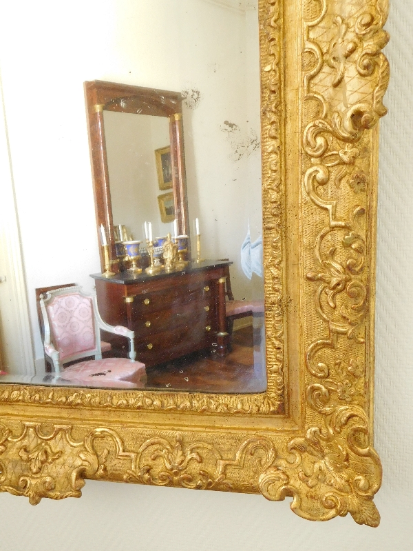 18th century - French Regency mercury mirror, gilt wood frame