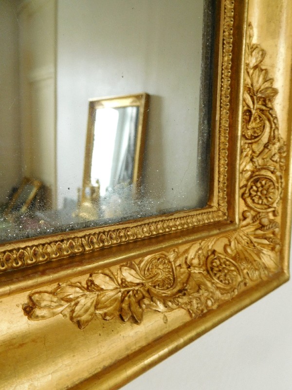 Empire mercury mirror, gilt wood frame, 19th century - 60cm X 80,5cm