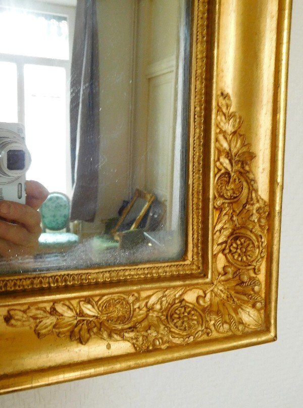 Empire mercury mirror, gilt wood frame, 19th century - 60cm X 80,5cm