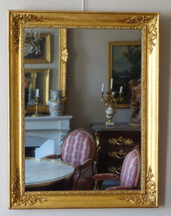 Empire mirror, gilt wood frame, mercury glass, early 19th century - 73,5cm X 95,7cm