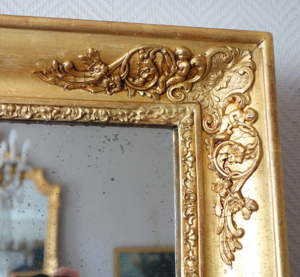 Empire mirror, gilt wood frame, mercury glass, early 19th century - 73,5cm X 95,7cm