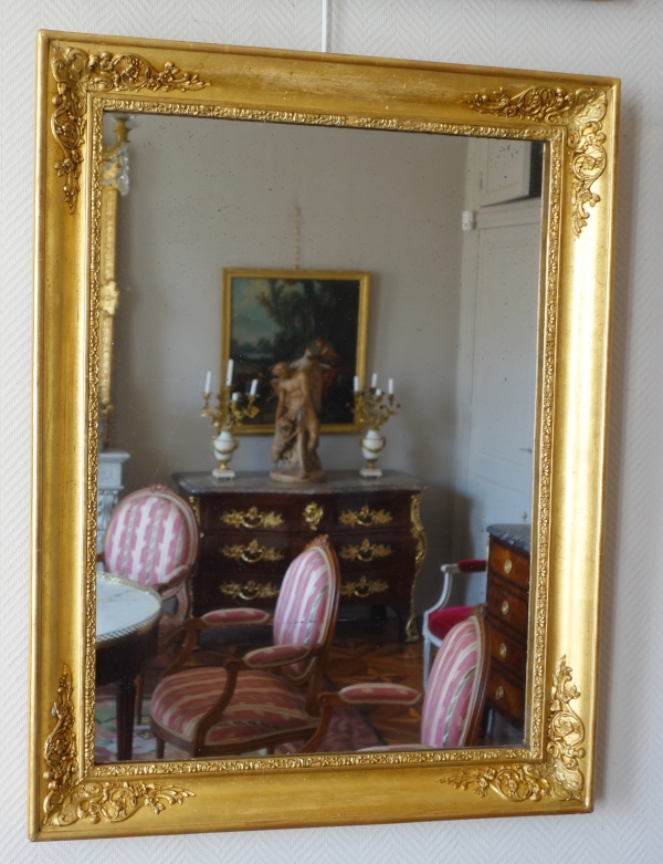 Empire mirror, gilt wood frame, mercury glass, early 19th century - 73,5cm X 95,7cm