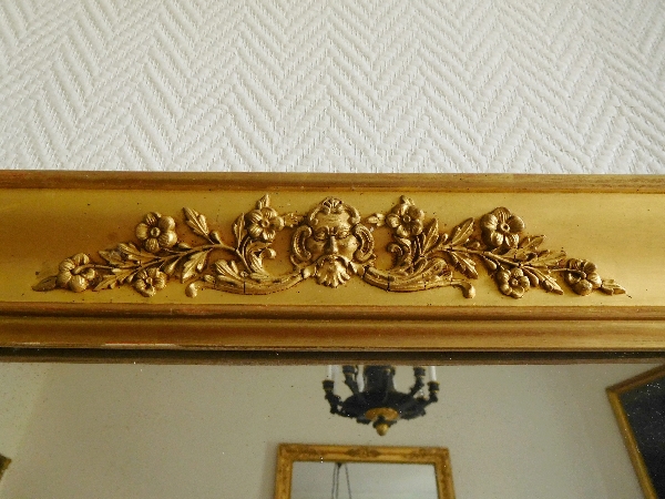 Empire mercury mirror, gilt wood frame, 19th century - 71cm x 87cm