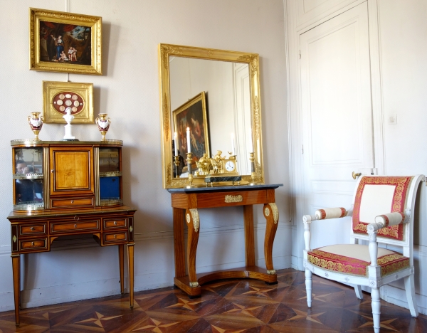 Empire gilt wood mirror, early 19th century circa 1820 - 100cm x 127cm