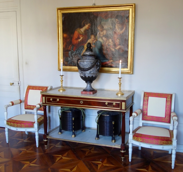 Empire gilt wood mirror, early 19th century circa 1820 - 100cm x 127cm