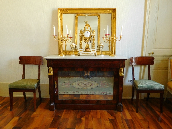 Empire mirror, gilt wood frame, early 19th century - 105cm x 84cm