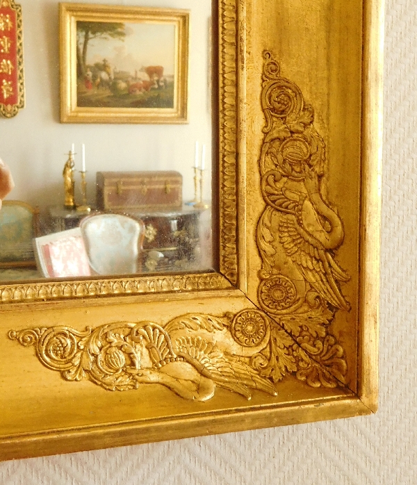 Empire mirror, gilt wood frame, early 19th century - 105cm x 84cm