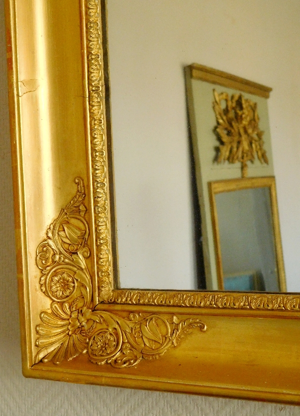 Empire mirror, gilt wood frame, early 19th century - 67.5cm x 85.5cm