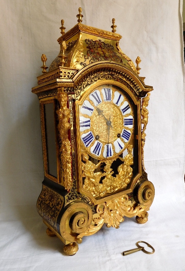 Louis XIV clock, Boulle marquetry, early 18th century