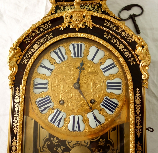 Louis XIV Boulle marquetry cartel clock, early 18th century signed Jean Varin