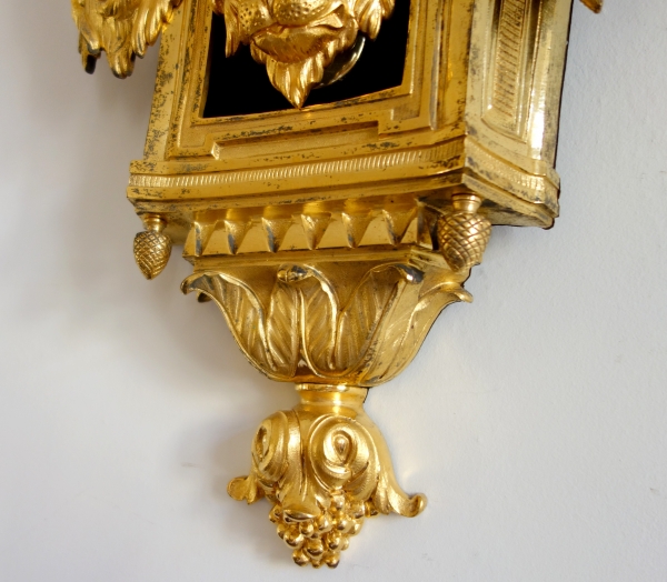 Cartel d'applique Louis XVI au lion d'après JC Delafosse - bronze doré au mercure vers 1780