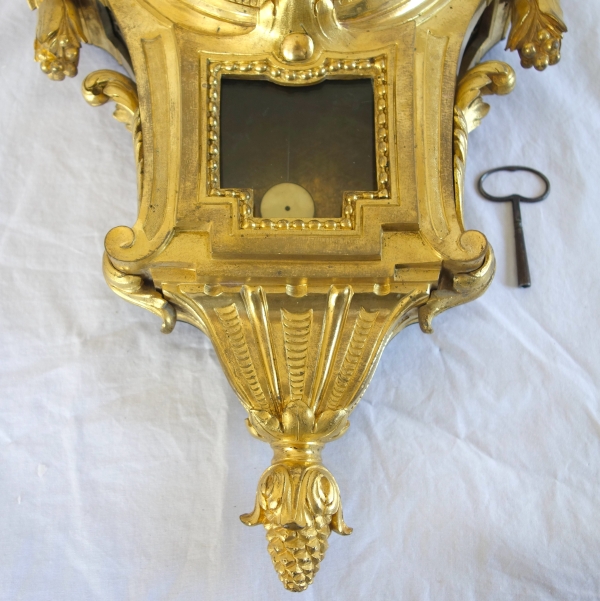 Osmond : cartel en bronze ciselé et doré d'époque Louis XVI - signé