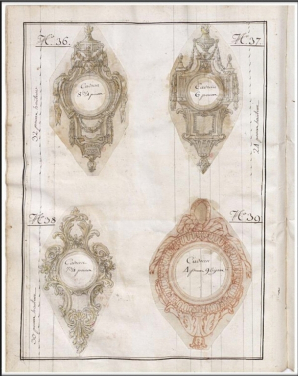 Osmond : cartel en bronze ciselé et doré d'époque Louis XVI - signé