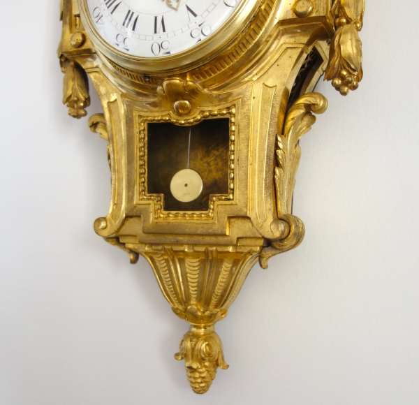 Osmond : cartel en bronze ciselé et doré d'époque Louis XVI - signé