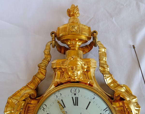 Cartel Louis XVI modèle royal du Château de Versailles, bronze ciselé & doré par Osmond & Beauvarlet