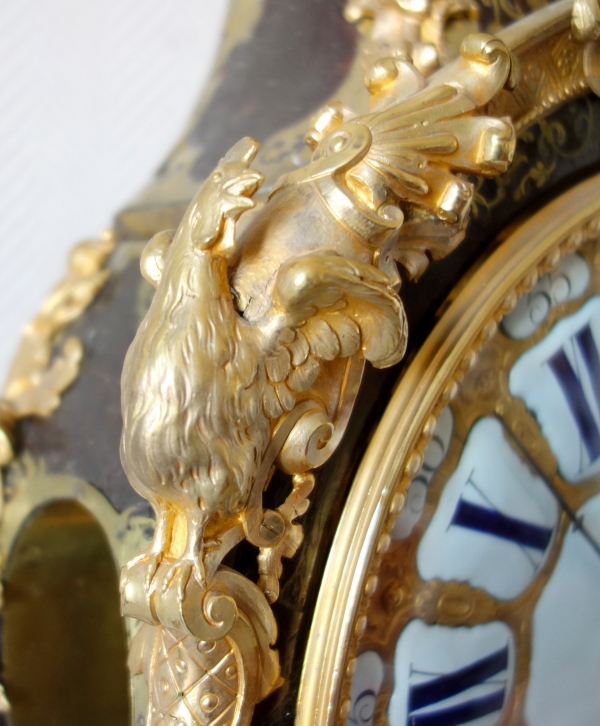 Regence marquetry cartel clock, Josué Panier - Paris, early 18th century circa 1745