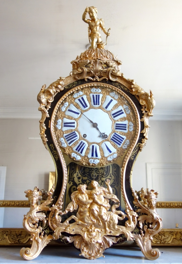 Regence marquetry cartel clock, Josué Panier - Paris, early 18th century circa 1745