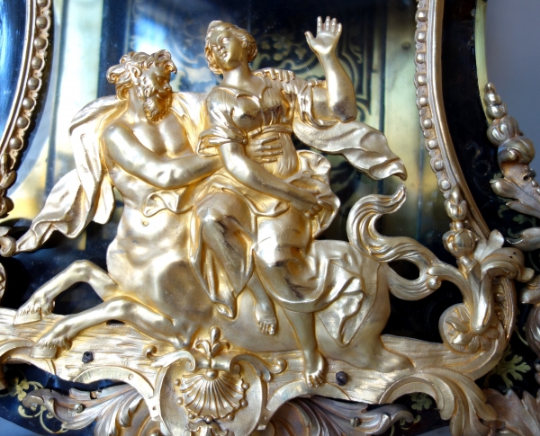 Grand cartel d'époque Régence en marqueterie Boulle par Josué Panier à Paris - 96cm - vers 1745