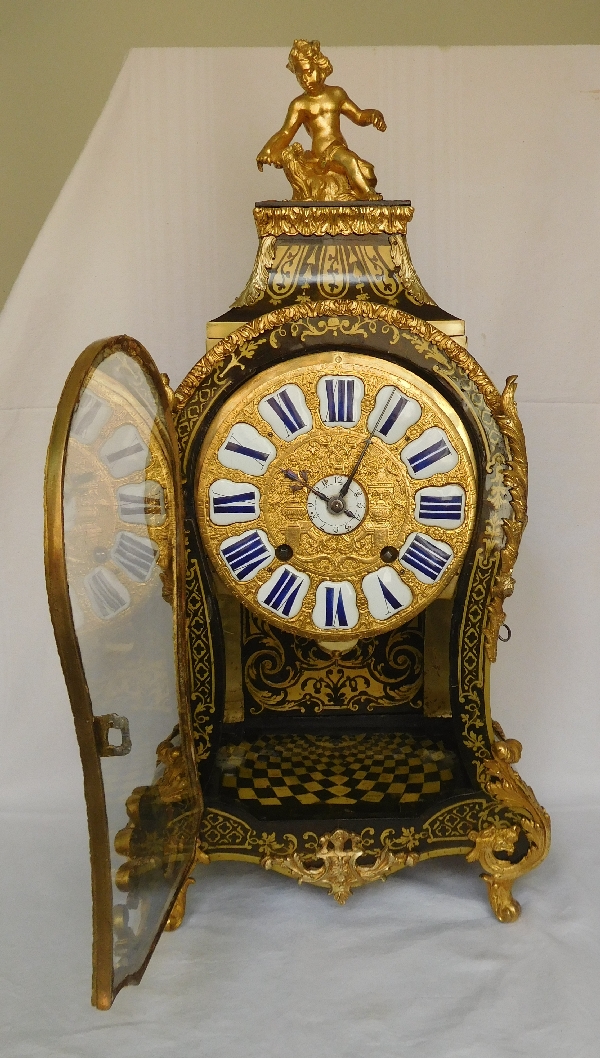 Regence marquetry cartel clock, Le Doux - Paris, early 18th century circa 1730