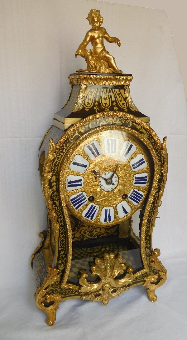 Regence marquetry cartel clock, Le Doux - Paris, early 18th century circa 1730