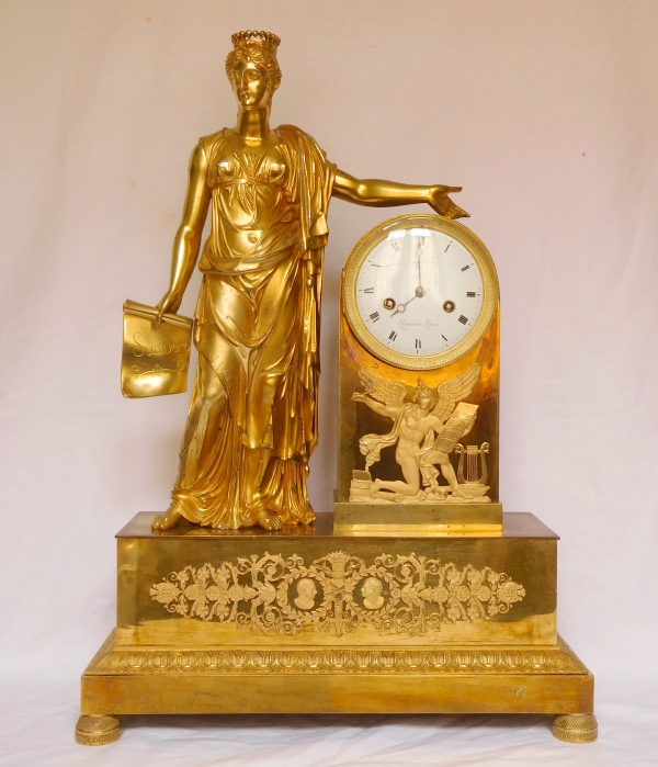 Tall Empire clock by Lesieur and Thomire - 19th century circa 1820