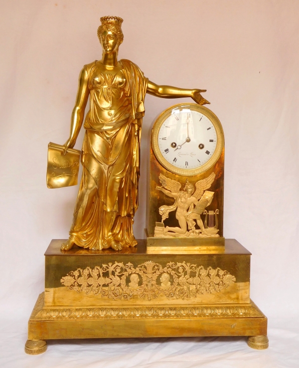 Tall Empire clock by Lesieur and Thomire - 19th century circa 1820