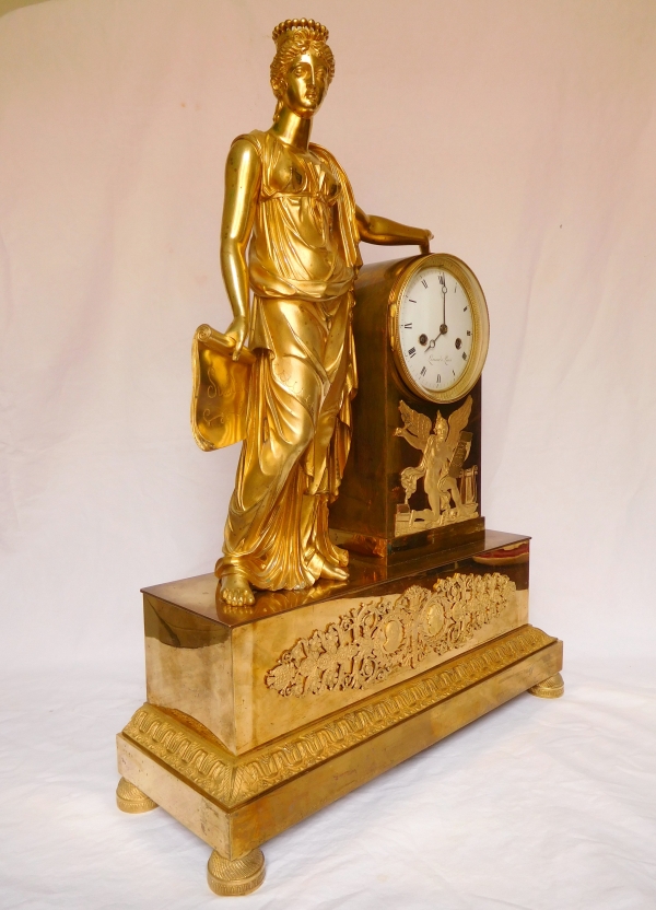 Tall Empire clock by Lesieur and Thomire - 19th century circa 1820