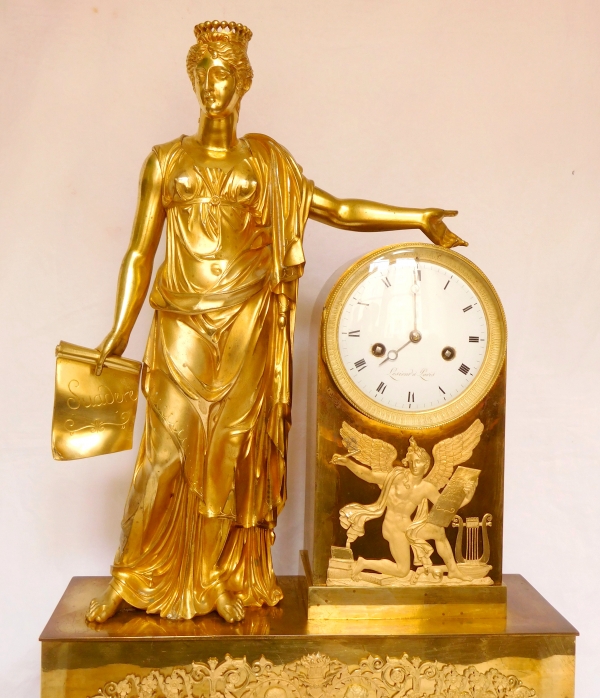 Tall Empire clock by Lesieur and Thomire - 19th century circa 1820