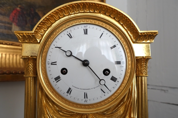Empire ormolu portico shaped clock - early 19th century circa 1805