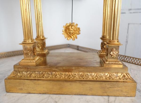 Empire ormolu portico shaped clock - early 19th century circa 1805