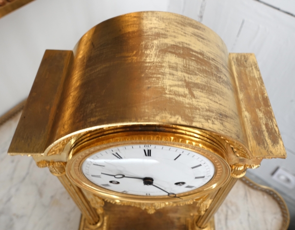 Empire ormolu portico shaped clock - early 19th century circa 1805