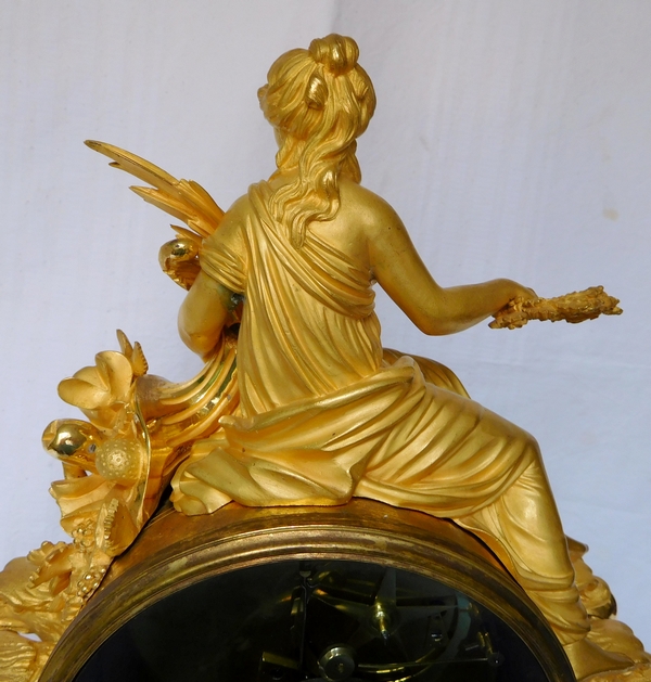 Large Louis XVI ormolu and marble clock, model of Prince Eugène - La Malmaison