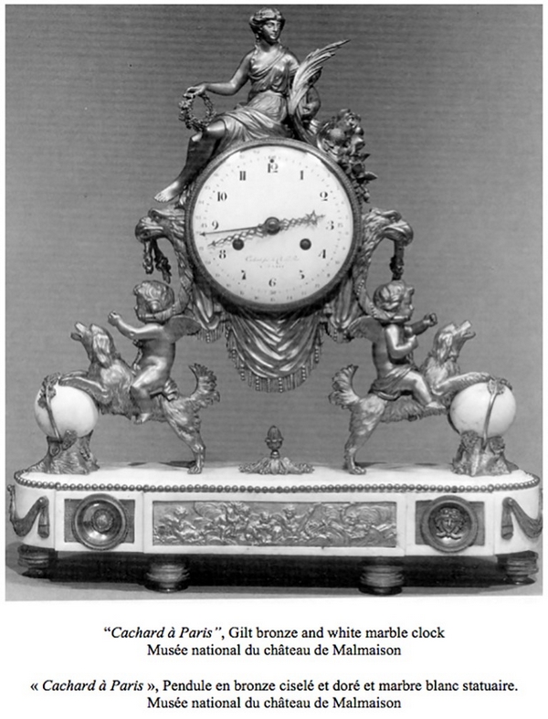 Large Louis XVI ormolu and marble clock, model of Prince Eugène - La Malmaison