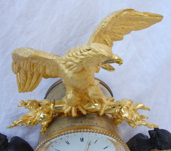 Large so-called clock aux marechaux, Empire production, early 19th century