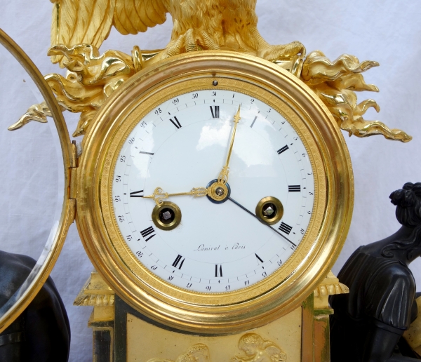 Large so-called clock aux marechaux, Empire production, early 19th century