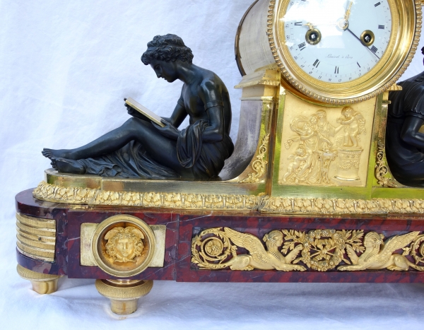 Large so-called clock aux marechaux, Empire production, early 19th century