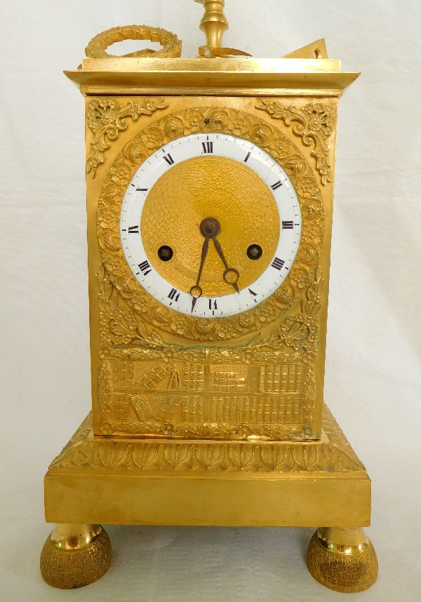 Empire ormolu clock, allegory of science and astronomy, early 19th century