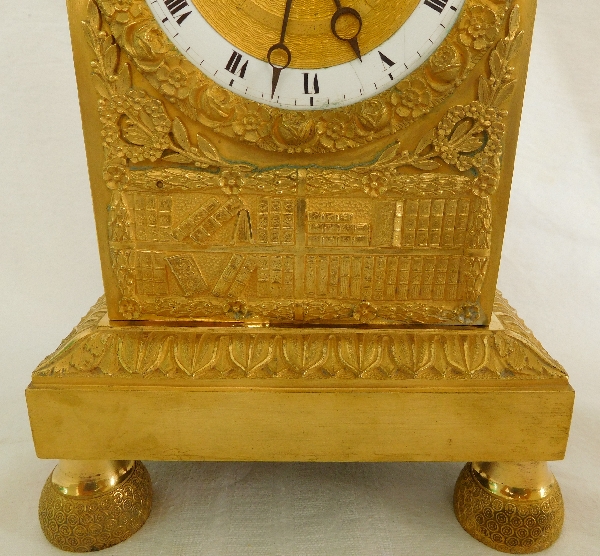 Empire ormolu clock, allegory of science and astronomy, early 19th century