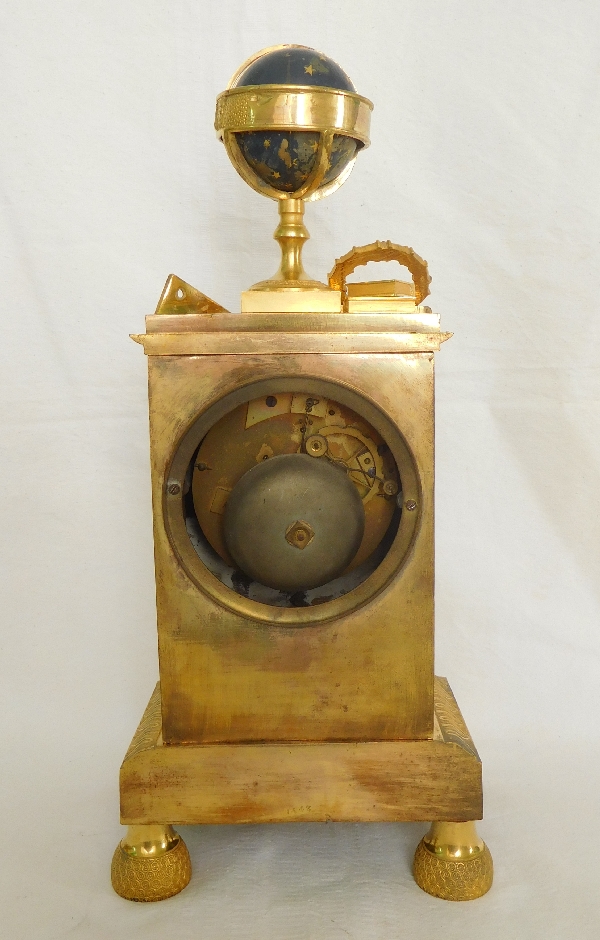 Empire ormolu clock, allegory of science and astronomy, early 19th century