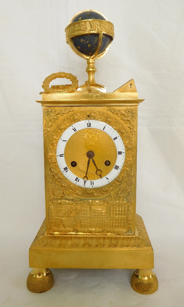 Empire ormolu clock, allegory of science and astronomy, early 19th century