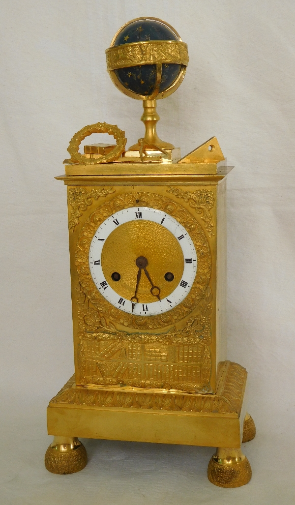 Empire ormolu clock, allegory of science and astronomy, early 19th century