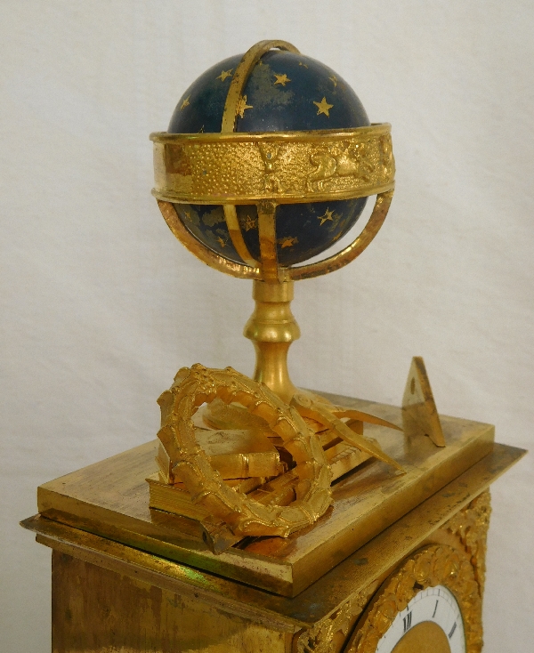 Empire ormolu clock, allegory of science and astronomy, early 19th century