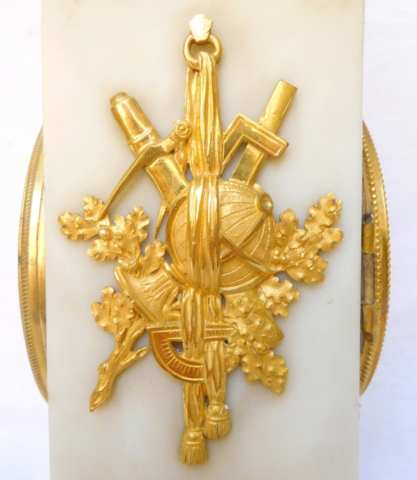 French Consulate marble and ormolu clock, early 19th century - circa 1800