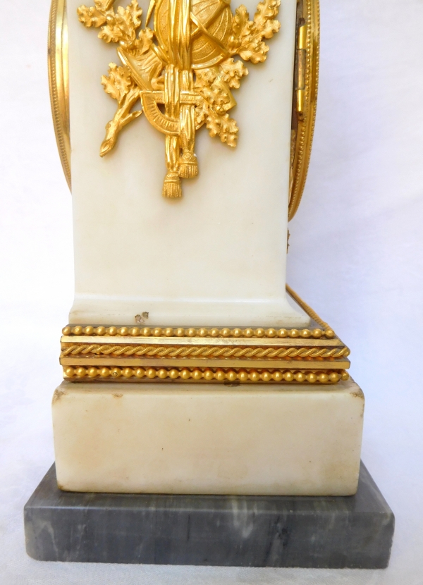 French Consulate marble and ormolu clock, early 19th century - circa 1800