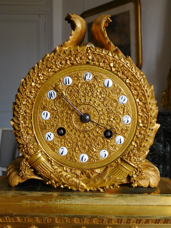 Tall ormolu Empire clock - Restauration period circa 1820 - 52cm