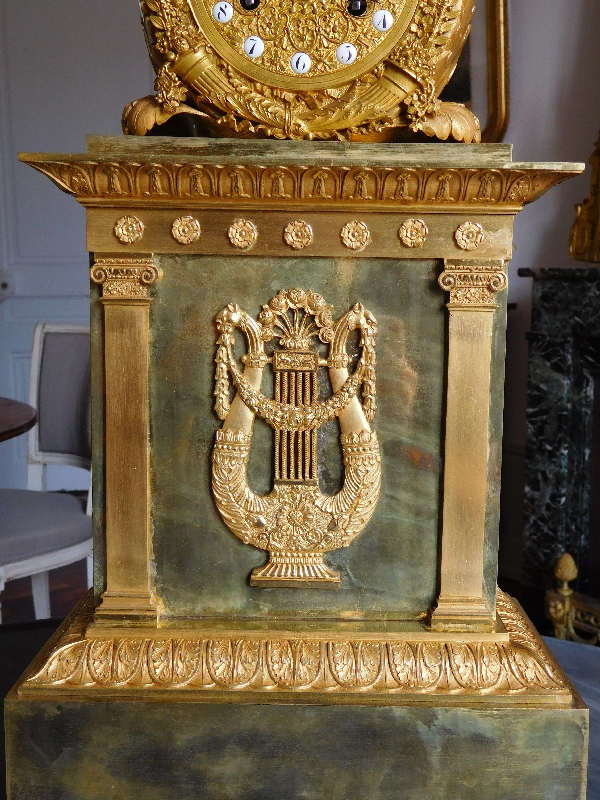 Tall ormolu Empire clock - Restauration period circa 1820 - 52cm