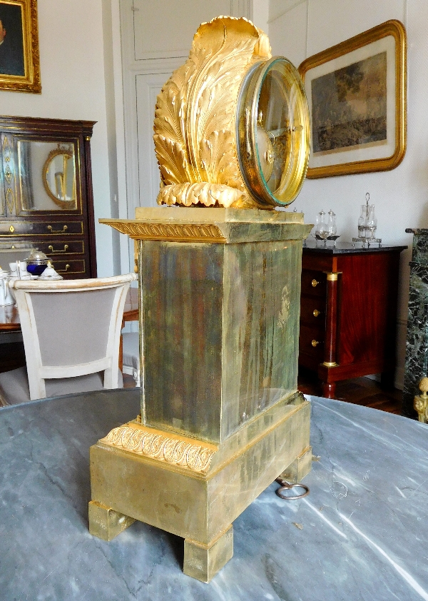 Tall ormolu Empire clock - Restauration period circa 1820 - 52cm